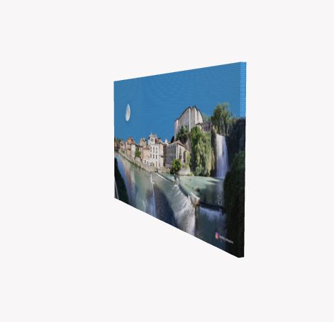 Quadro in tela 100x50 "CASCATA DI ISOLA DEL LIRI, LUNA" - immagine 5